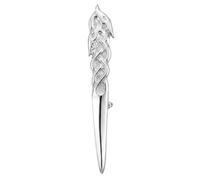 Kiltnadeln für Herren - Silber-Finish, 10 cm, Wirbel, keltischer Knoten, Damennadel und Broschen, massives Messing, traditionelle schottische Highland-Kleidung, 10cm, Messing