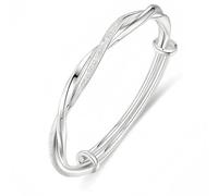 Kim Carrey S925 Silber Armreif Armband für Frauen, elegantes Damen Sterling Silber Armband Armreif verstellbar 16,3-19,8 cm kleine Größe, 6.4 to 7.8 in, Aus Sterlingsilber, Kein Edelstein