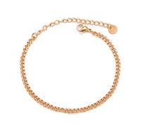 KIM JOHANSON® Edelstahl Damen Fußkettchen *Sina* in Silber, Gold & Roségold | Panzer Fußkette | Wasserfest | Boho Schmuck für Frauen | Verstellbare Länge | Multi Layer Kette | Inkl. Schmuckbeutel