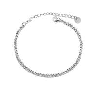 KIM JOHANSON® Edelstahl Damen Fußkettchen *Sina* in Silber, Gold & Roségold | Panzer Fußkette | Wasserfest | Boho Schmuck für Frauen | Verstellbare Länge | Multi Layer Kette | Inkl. Schmuckbeutel