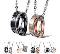 Kim Johanson Edelstahl Pärchen Halsketten *Verschiedene Motive & Farben* in Roségold, Gold & Silber Freundschaftskette, Geschenk, Glücksbringer, Schmuck, Kette inkl. Schmuckbeutel (Forever)