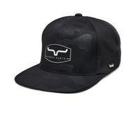 Kimes Ranch Creston Trucker Hat - High Profile Flat Bill Snapback, Schwarz Camouflage, Einheitsgröße