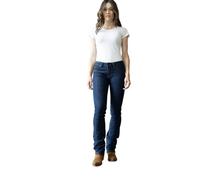 Kimes Ranch Damen Betty Western Style Modest Bootcut Mid-Rise Straight Fit Durable Shape-Saving Dark Blue Riding Jeans, Dunkelblau, 4-36