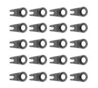 KIMISS 20 x Haken aus grauer Spitze, Schnallen aus Spitze, langlebig, mit Nieten, ideal für die Reparatur von Stiefeln, Camping, Wandern und Aktivitäten