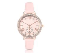 KIMOMT Damen-Armbanduhr, Leder, Quarzuhr, luxuriös, wasserdicht, modisch, kreativ, für Damen und Mädchen, Rosa (10),