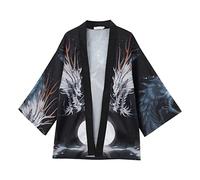 Kimono-Strickjacke für Herren, traditionelle japanische Kleidung, taoistische Robe, Jacke, chinesischer Stil, Umhang, Nachthemd, Bademantel, Nachtwäsche für Herren, Yukata Noragi Happi Mantel,