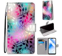 KimsCase Schutzhülle für Oppo A16 / A16S / A54S, Klappdeckel, Kartenschlitz, Brieftasche, Flip-Case, Schutzhülle, lustiges Motiv, stoßfest, Silikon, Bumper aus PU