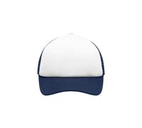 Kinder 5 Panel Polyester Mesh Cap "MB071" - myrtle beach White/Navy