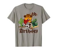 Kinder 6 Jahre alter Cowboy 6. Geburtstag Party Wild West Western T-Shirt