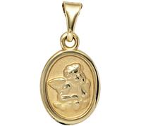 Kinder Anhänger Engel Schutzengel 333 Gold Gelbgold mattiert Kinderanhänger
