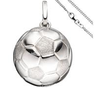 Kinder Anhänger Fußball 925 Silber Fußballanhänger mit Kette 38 cm