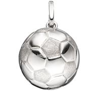 Kinder Anhänger Fußball 925 Sterling Silber rhodiniert mattiert Kinderanhänger