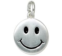 Kinder Anhänger Gesicht 925 Sterling Silber mattiert Kinderanhänger