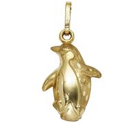 Kinder Anhänger Pinguin 333 Gold Gelbgold teil matt Kinderanhänger