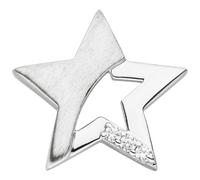 Kinder Anhänger Stern 925 Sterling Silber mattiert 3 Zirkonia Kinderanhänger