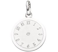 Kinder Anhänger Taufuhr 925 Sterling Silber mattiert Kinderanhänger