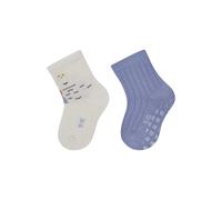 Sterntaler ABS Socken Doppelpack Hippo - Baby- und Kinder ABS Socken im Doppelpack mit Hippo- und Rippen-Motiv, rutschfest, Lichtgrau, Unisex, Größe 24