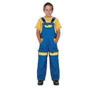 Kinder Arbeitshose Latzhose 100% Baumwolle Berufsbekleidung Kinder Anzug Overalls , Blau / Gelb - 128 EU