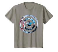 Kinder Avengers Captain America Montage Symbol T-Shirt