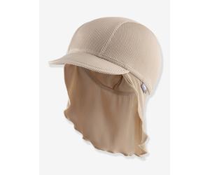 Kinder Bade-Schirmmütze mit Nackenschutz RIPPE Sterntaler beige Gr. 51 cm