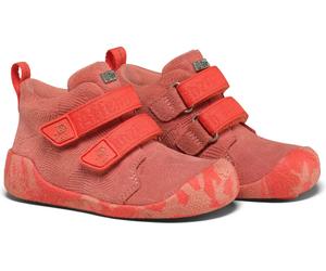 Kinder-Barfußschuhe knöchelhoch Ganzjahres-Leder Affenzahn - Prewalker Low Boot Leather Talky - rosa Pony Größe: 23
