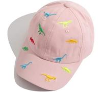 Kinder Baseball Cap für Jungen Mädchen Dinosaurier Stickerei Verstellbar Sport Baumwolle Kappe Sonnenhut UV Schutz Basecap Sommer Herbst Kinder Schirmmütze Golf Cap für 2-6 Jahren Baby Jungen Mädchen