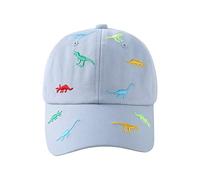 Kinder Baseball Cap mit Dinosaurier Stickerei Kappe Verstellbare Baumwolle Sonnenhut UV Schutz Sommer Herbst Sport Schirmmütze Baseball Mütze für 2-6 Jahren (DE/NL/SE/PL, Numerisch, 54, Blau)