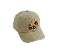 Kinder Baseballmütze Cartoon Sonnenschutz Jungen Mädchen Sommer Trucker Cap Leicht Atmungsaktiv (Khaki, One Size)