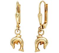 Kinder Boutons Delfin 333 Gold Gelbgold Ohrringe Ohrhänger Kinderohrringe