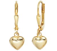Kinder Boutons Herz 333 Gold Gelbgold Ohrringe Ohrhänger Kinderohrringe