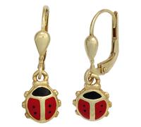 Kinder Boutons Marienkäfer 333 Gold Gelbgold Ohrringe Ohrhänger Kinderohrringe
