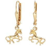 Kinder Boutons Pferd Pferde 333 Gold Gelbgold Ohrringe Ohrhänger Kinderohrringe