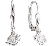 Kinder Boutons Schnecke 925 Silber teil matt Ohrringe Ohrhänger Kinderohrringe