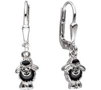 Kinder Boutons schwarzes Schaf 925 Silber Ohrringe Ohrhänger Kinderohrringe