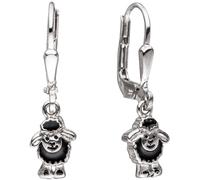 Kinder Boutons schwarzes Schaf 925 Silber Ohrringe Ohrhänger Kinderohrringe