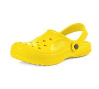 Ladeheid Clogs Kinder Schuhe für Mädchen und Jungen leichte Gartenclogs Gartenschuhe Kinder KL055 (Gelb, 34 EU)