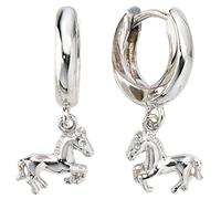 Kinder Creolen Pferd Pferde 925 Sterling Silber Ohrringe Kinderohrringe