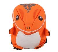 Kinder Dinosaurier Rucksack, Rucksack Kindergarten Junge 3D Kleinkind Cartoon Kindergarten Rucksäcke Schulrucksack Vorschule Niedlich Tier Kinderrucksack Mini Tiere Kindergartentasche mit Leine Orange