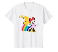 Kinder Disney Minnie Mouse Rainbow 3rd Birthday T-Shirt