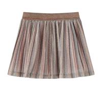Kinder Faltenrock mit Glitzer Mädchen Rock Minirock Mädchenrock Braun Rosa 92