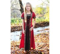 Kinder Fantasy-Mittelalterkleid rot-schwarz ""Eleanor"" 110