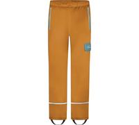 Kinder gefütterte Regenhose - Wasserdichte Winterhose Matschhose mit Reißverschlusstaschen und Reflektoren - Regenbekleidung Wassersäule 6000 mm für Mädchen und Jungen Farbe Orange Größe 158-164