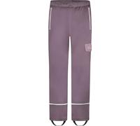 Kinder gefütterte Regenhose - Wasserdichte Winterhose Matschhose mit Reißverschlusstaschen und Reflektoren - Regenbekleidung Wassersäule 6000 mm für Mädchen und Jungen Farbe Lila Größe 134-140