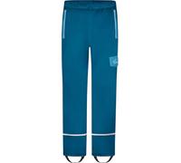 Kinder gefütterte Regenhose - Wasserdichte Winterhose Matschhose mit Reißverschlusstaschen und Reflektoren - Regenbekleidung Wassersäule 6000 mm für Mädchen und Jungen Farbe Blau Größe 170-176