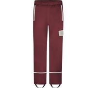 Kinder gefütterte Regenhose - Wasserdichte Winterhose Matschhose mit Reißverschlusstaschen und Reflektoren - Regenbekleidung Wassersäule 6000 mm für Mädchen und Jungen Farbe Bordeaux Größe 110-116