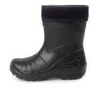 Ladeheid Gummistiefel Kinder federleichte und wasserdichte Eva Thermo Regenstiefel Gummistiefel gefüttert KL050 (Schwarz, 22 EU)