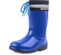Ladeheid Kinder Gummistiefel mit Stulpe Regenstiefel für Jungen und Mädchen LA-972 (Blau/Schwarz, 20 EU)