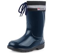 Kinder Gummistiefel mit Stulpe LA-972 Dunkelblau Schwarz 35 35 Dunkelblau Schwarz