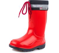 Kinder Gummistiefel mit Stulpe LA-972 PP2 Rot Schwarz 28 28 Rot Schwarz