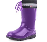 Kinder Gummistiefel mit Stulpe LA-972 PP3 Violett Schwarz 30 30 Violett Schwarz